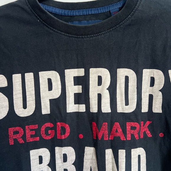 Superdry Black and Red Crop Top - Picture 2 of 4